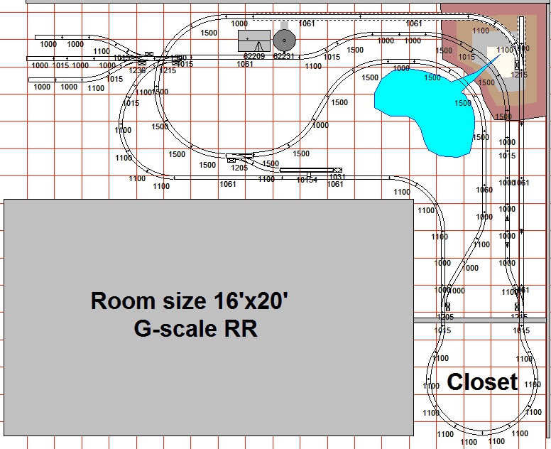 Indoor LGB Railroad Track Plan